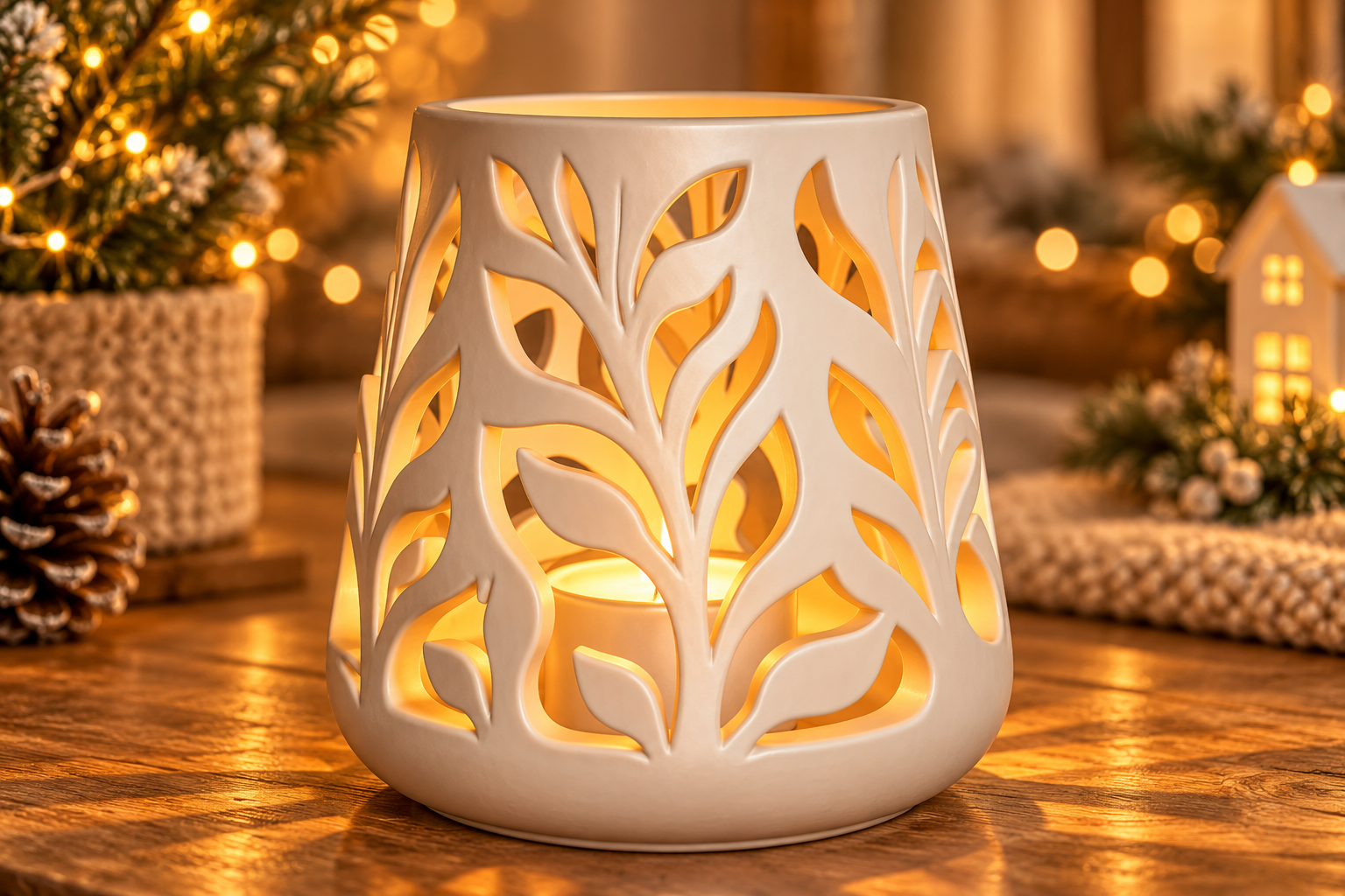 Leaf Tealight Holder STL File – 3D Printable Botanical Candle Holder - Image 2