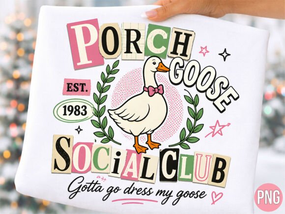 Porch Goose Social Club Graphic PNG Graphic Illustrations By Mimi Prints
