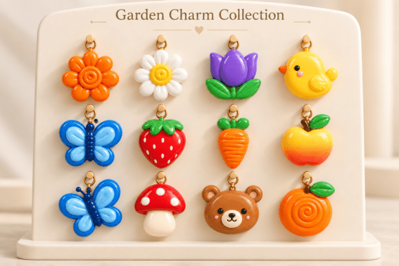 Garden Keychain Charms STL Collection | 12 3D Printable Designs - Image 2
