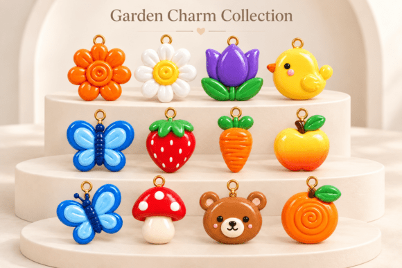 Garden Keychain Charms STL Collection | 12 3D Printable Designs - Image 3