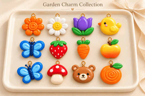 Garden Keychain Charms STL Collection | 12 3D Printable Designs - Image 4