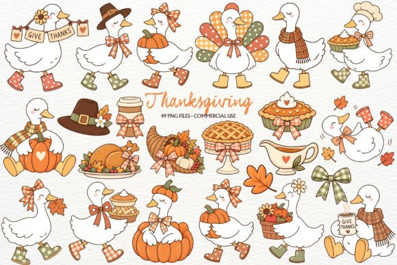 Thanksgiving Clipart Autumn Silly Goose