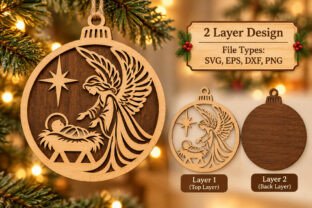 Angel Baby Jesus Christmas Laser Cut SVG · Creative Fabrica