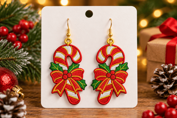 Christmas Candy Cane Earrings