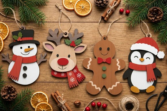 Christmas Ornament Laser Cut SVG (Design 1) laser cut file