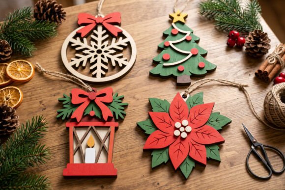 Christmas Ornament Laser Cut SVG (Design 2) laser cut file