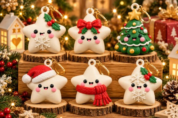 Cute Cat Bear Keychain 3D STL – Kawaii Chibi Animal Print File - Image 11