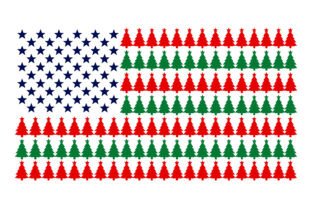 Christmas Tree American Flag SVG Graphic by D-Stocker · Creative Fabrica