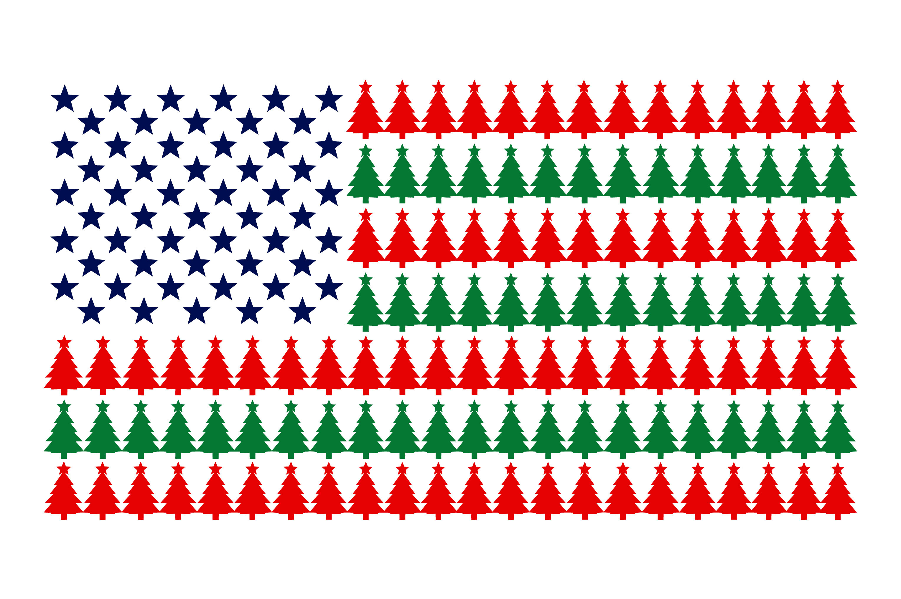 Christmas Tree American Flag SVG Graphic by D-Stocker · Creative Fabrica