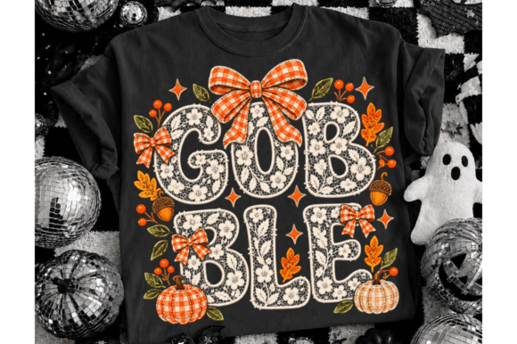 Coquette Lace Gobble Gobble PNG, Retro