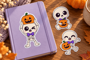 Skeleton Telegram Sticker Kawaii Skeleton Stickers Graphic by Pamlico Creations · Creative Fabrica