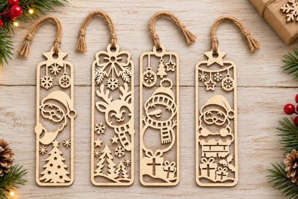 Christmas bookmark SVG design
