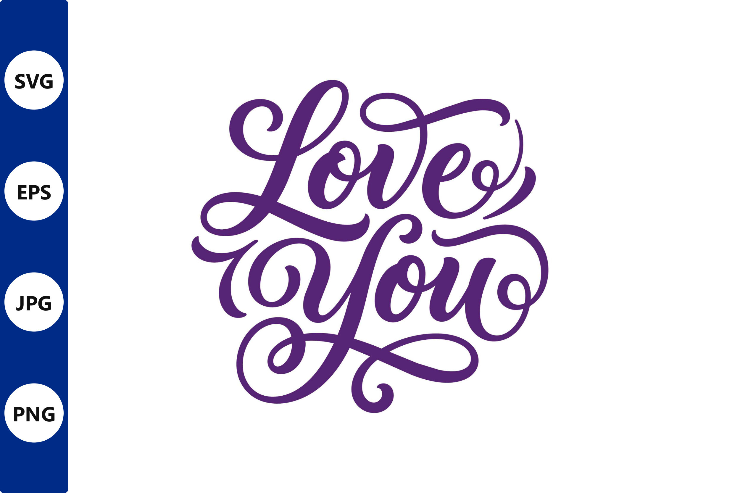 Enjoy Creative Love You Calligraphic Script Graphic by Cute Things · Creative Fabrica