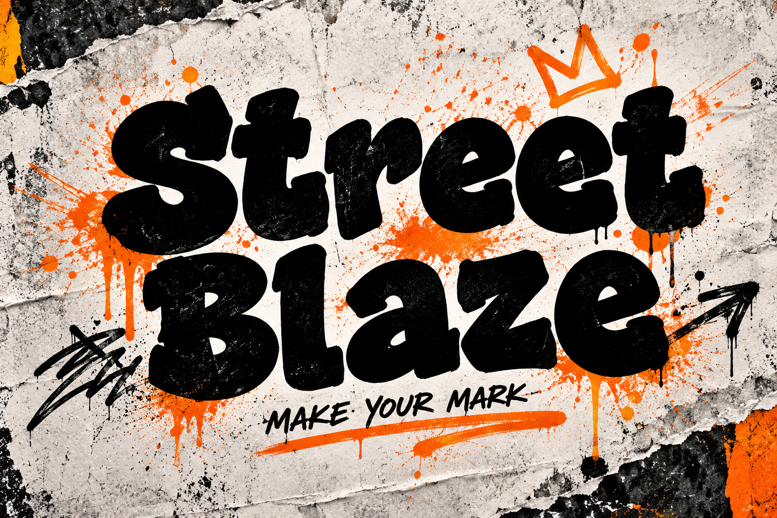 Street Blaze font preview in a display style