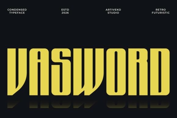 Vasword Display Font By Artiveko