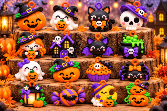 Halloween Charm Bundle STL - 16 Cute 3D Printable Charms - Image 4