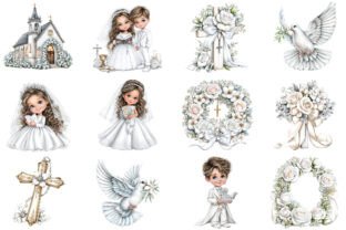 First Communion Clipart Graphic by Arohi Studio · Creative Fabrica