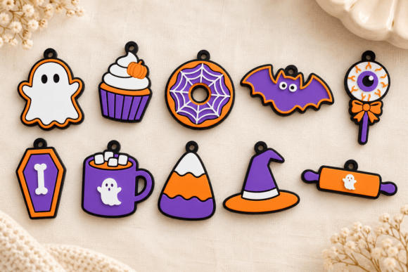 Halloween Charms STL - 10 Cute Keychain Designs for 3D Printing - Image 3