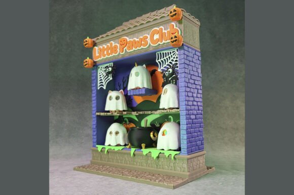 Little Paws Club Halloween Pack 1 – 3D Printable Spooky Room & Costumes - Image 2