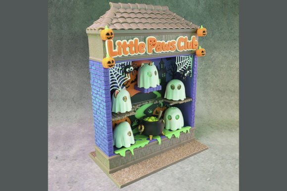 Little Paws Club Halloween Pack 1 – 3D Printable Spooky Room & Costumes - Image 3
