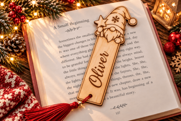 Personalized bookmark laser cut file