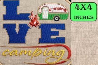 Premium Camp Camper Machine Embroidery · Creative Fabrica