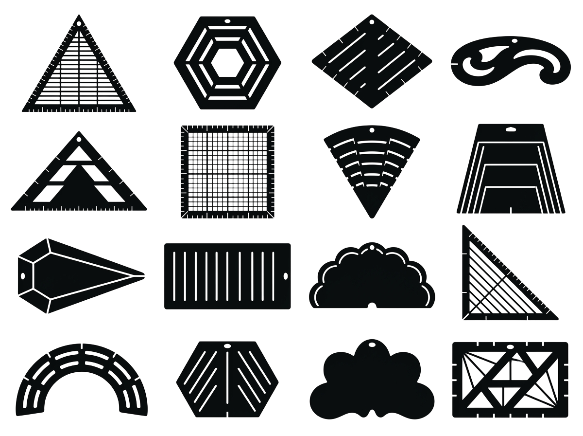 Quilting Template Bundle for Laser Graphic by Kids_Zone · Creative Fabrica