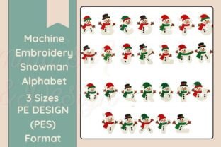 Snowman Machine Embroidery Alphabet PES · Creative Fabrica