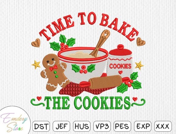 Time to Bake Christmas Embroidery Design