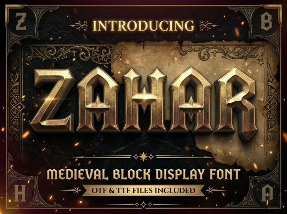 Zahar Blackletter Font By mail.skygroup