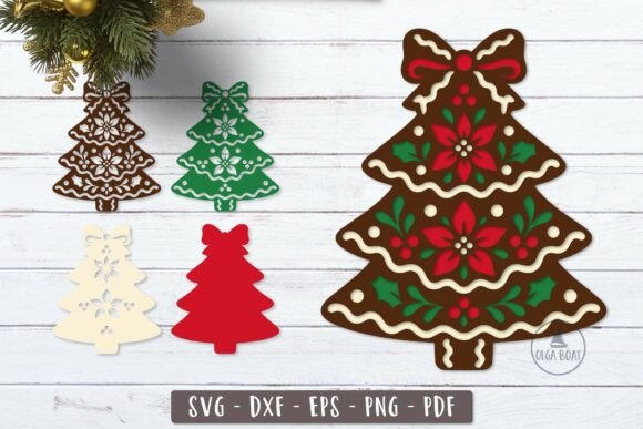 Gingerbread Christmas Village SVG · Creative Fabrica
