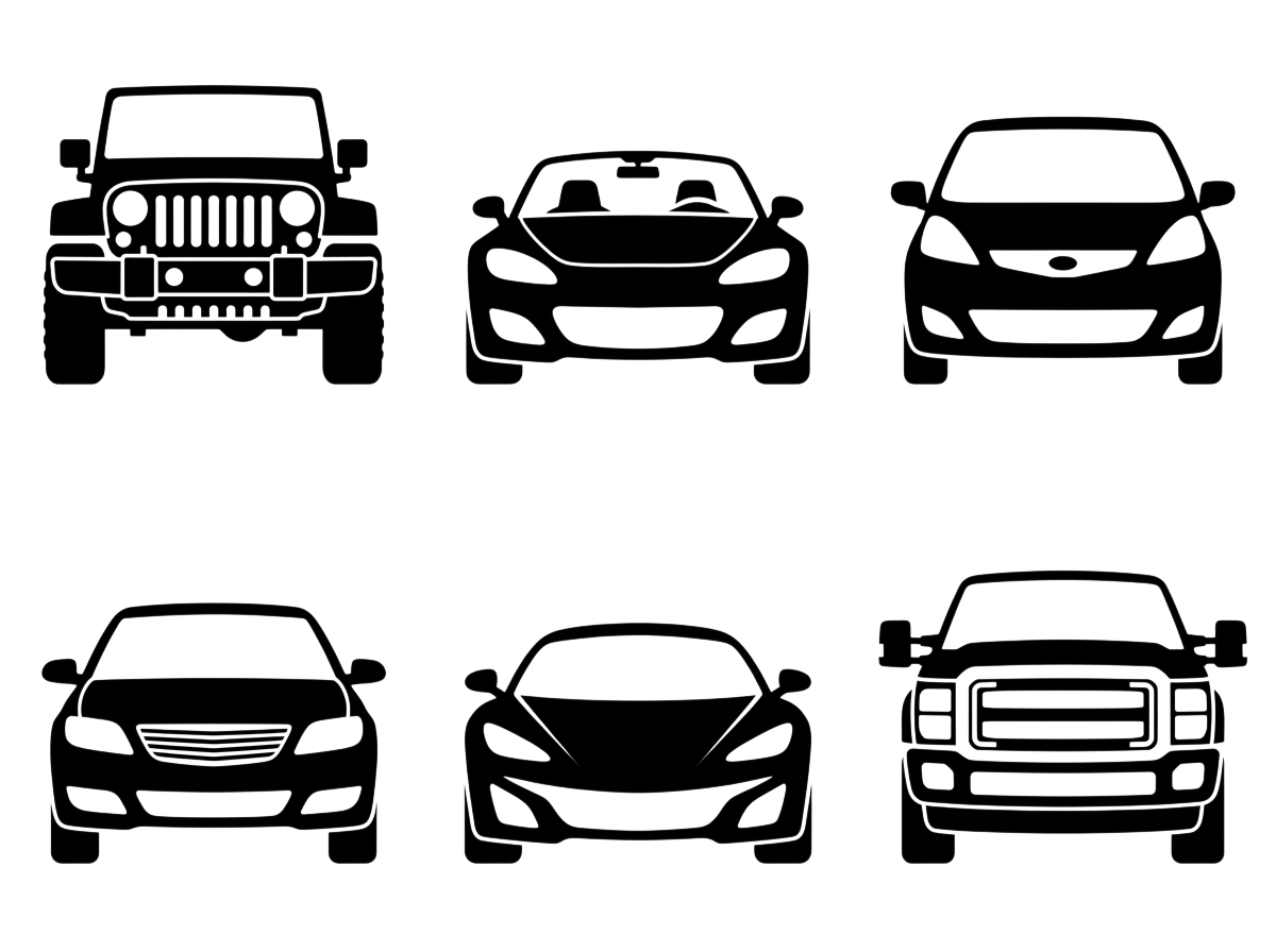 Car Front View Outline Vector SVG Graphic by Kids_Zone · Creative Fabrica