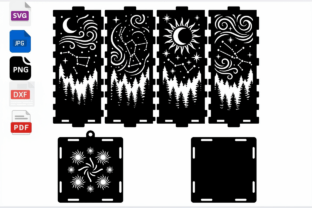 Celestial Lantern Laser Cut SVG Files Graphic by mhrana730 · Creative ...