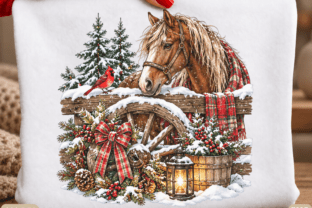 Christmas Horse Cardinal PNG, Rustic Win Graphic by The Artistry Hub ...