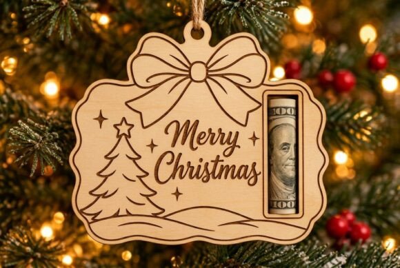 Christmas Money Holder Laser Cut File (Design 2) laser cut file