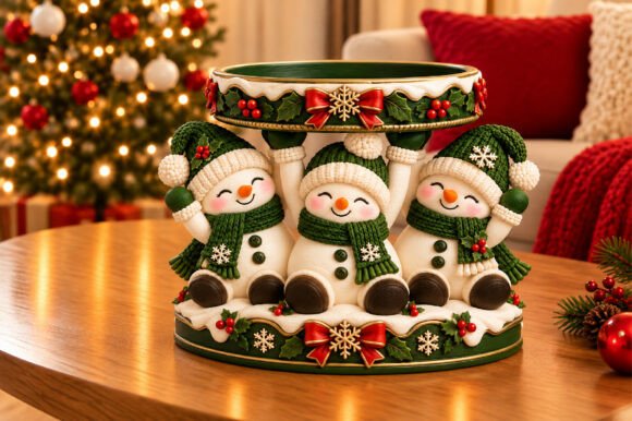 Knitted Christmas Snowman with Tree & Gift STL – 3D Print Model - Image 19