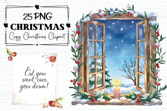 Cozy Christmas Clipart Graphics