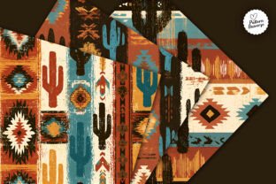 Grunge Southwestern Cactus Digital Paper Graphic by Pattern Universe ...