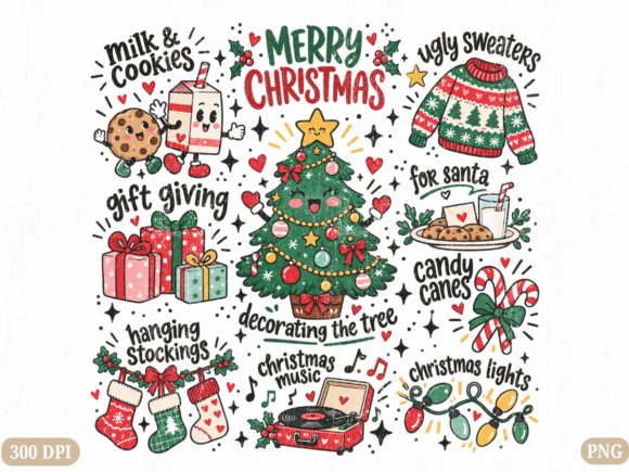 Merry Christmas Doodle Png Christmas Tr Graphics