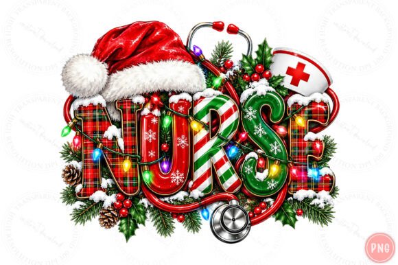 Nurse PNG, Funny Christmas PNG Graphic T-shirt Designs By SinaCreation