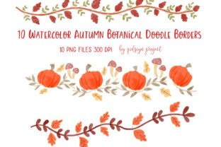 Autumn Border Clipart PNG Graphic by qidsign project · Creative Fabrica