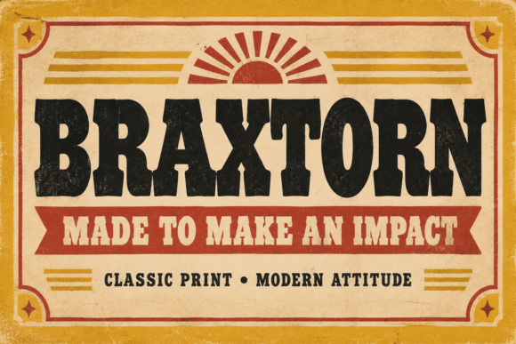 Braxtorn Slab Serif Font By Retro