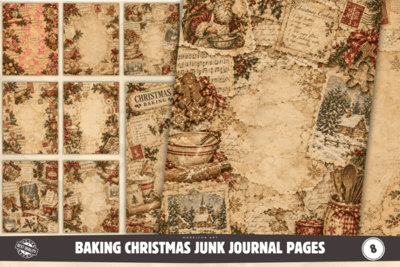 Baking Christmas Junk Journal Pages Graphic Crafts By Markicha Art