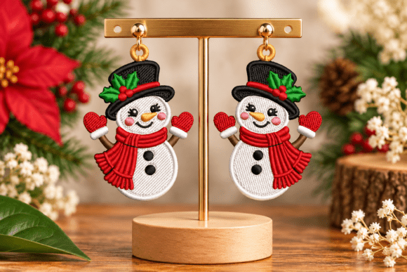 Christmas Snowman Earrings
