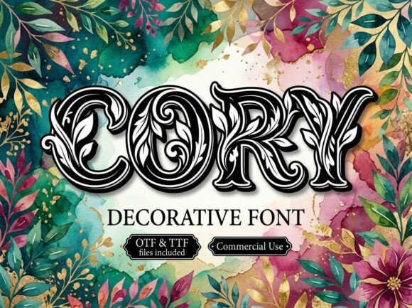 Cory Dekorative Schriftarten Schriftart Von clipartguru
