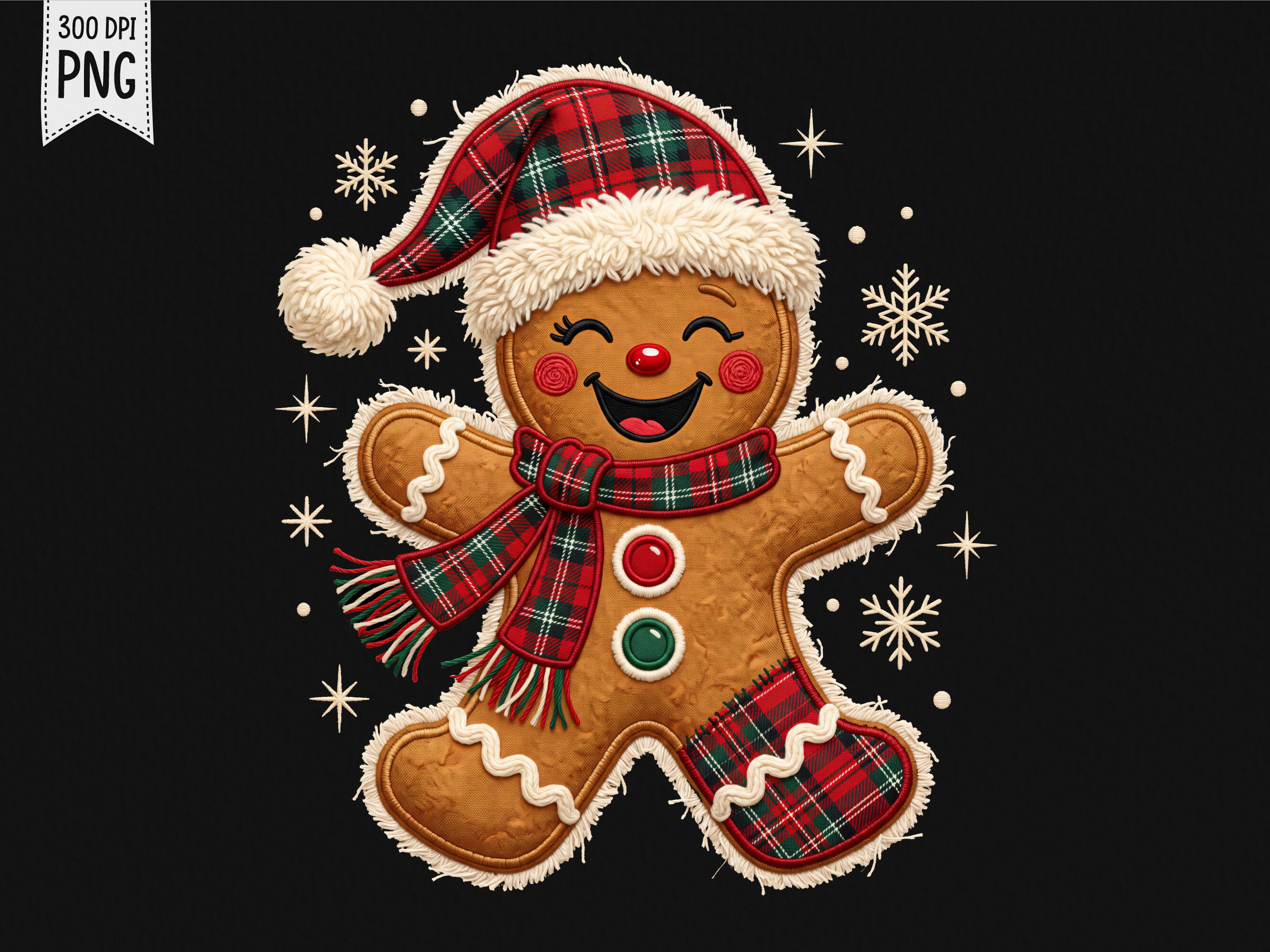 Festive Gingerbread Cookie Christmas PNG Graphic by SR Design ...