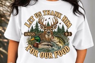 Hunting Fishing Thank Him PNG Tee Design Graphic by lunalacelaserds ...
