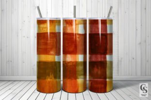 Painted Watercolor Fall Plaid Pattern Graphic by Creative Store ...
