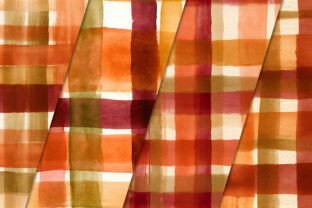 Painted Watercolor Fall Plaid Pattern Graphic by Creative Store ...