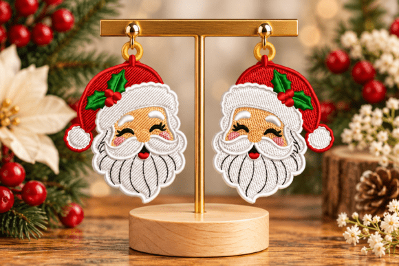 Santa Claus Face Earrings